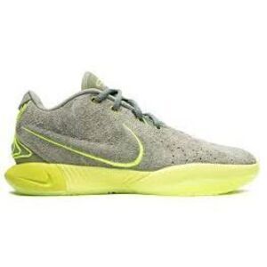 Nike LeBron 21 Algae Sneaker Athletic Shoes Green Suede Volt Yellow Men's Sz 15